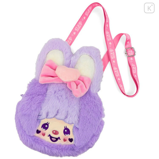 Japan Monchhichi Mascot Neck Pouch - Shinako Dreamy Purpe - 1