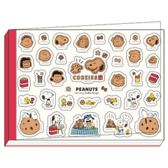 Japan Peanuts A6 Notepad - Snoopy & Woodstock : Yummy Cookie Days White
