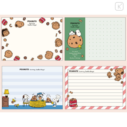 Japan Peanuts A6 Notepad - Snoopy & Woodstock : Yummy Cookie Days White - 2