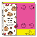 Japan Peanuts Fluorescent Sticky Notes - Snoopy & Woodstock : Yummy Cookie Days White - 1