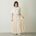 Japan Mofusand T-shirt (L) - Butterfly Momohane Cat White - 5
