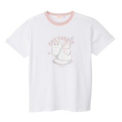 Japan Mofusand T-shirt (XL) - Butterfly Momohane Cat White