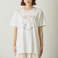 Japan Mofusand T-shirt (XL) - Butterfly Momohane Cat White - 6