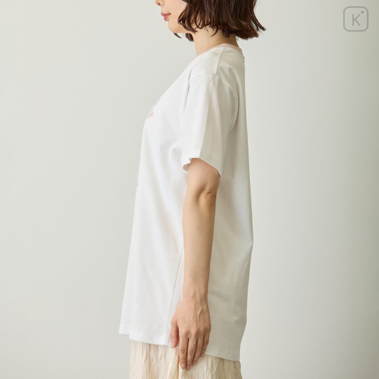 Japan Mofusand T-shirt (XL) - Butterfly Momohane Cat White - 7