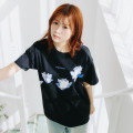 Japan Mofusand T-shirt (M) - Butterfly Irohane Cat Black - 2