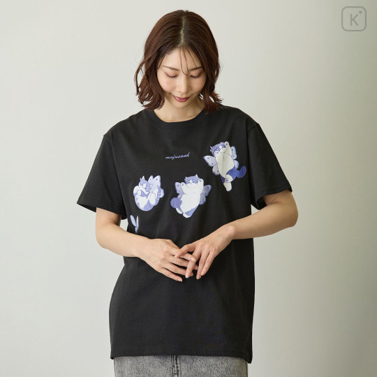 Japan Mofusand T-shirt (L) - Butterfly Irohane Cat Black - 6