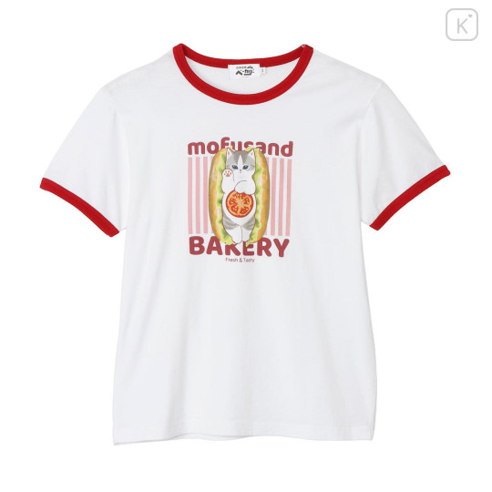 Japan Mofusand T-shirt (M) - Mofumofu Bakery Koppepan Sandwich White - 3