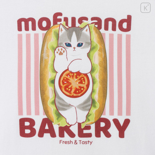 Japan Mofusand T-shirt (XL) - Mofumofu Bakery Koppepan Sandwich White - 6