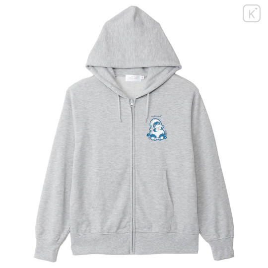 Japan Mofusand Country Check Zip Hoodie (M) - Shark Cat Gray - 1