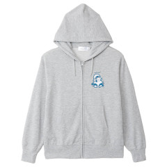 Japan Mofusand Country Check Zip Hoodie (M) - Shark Cat Gray