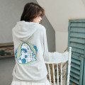 Japan Mofusand Country Check Zip Hoodie (M) - Shark Cat Gray - 2