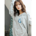 Japan Mofusand Country Check Zip Hoodie (L) - Shark Cat Gray - 3
