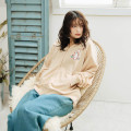 Japan Mofusand Country Check Zip Hoodie (M) - Bunny Cat Natural - 3