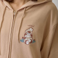 Japan Mofusand Country Check Zip Hoodie (M) - Bunny Cat Natural - 7