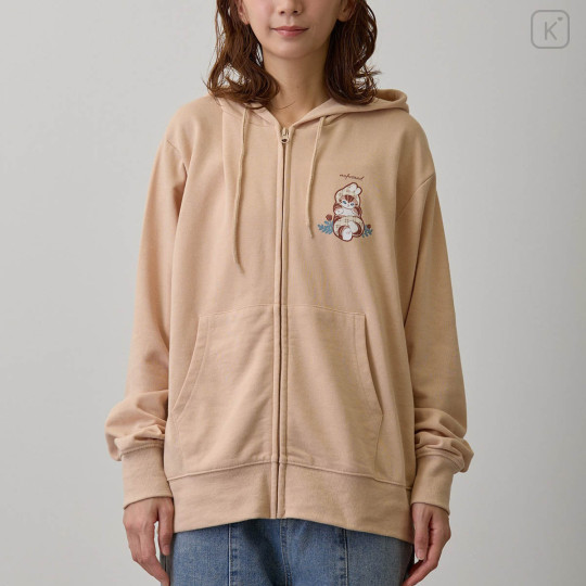 Japan Mofusand Country Check Zip Hoodie (L) - Bunny Cat Natural - 4