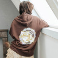 Japan Mofusand Country Check Zip Hoodie (L) - Fox Cat Dark Brown - 2