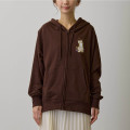 Japan Mofusand Country Check Zip Hoodie (L) - Fox Cat Dark Brown - 5