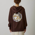 Japan Mofusand Country Check Zip Hoodie (L) - Fox Cat Dark Brown - 7