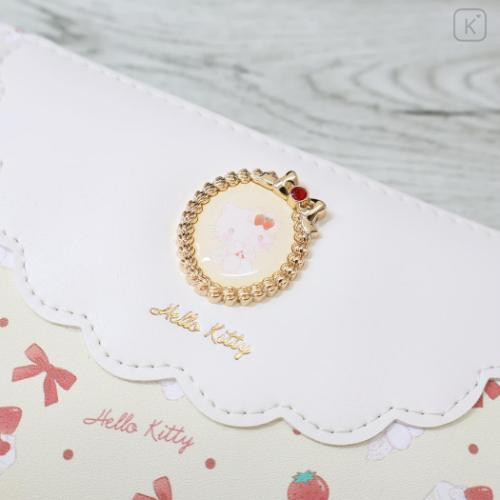 Japan Sanrio Round Zipper Long Wallet - Hello Kitty : Sweet Cakes Collection - 4