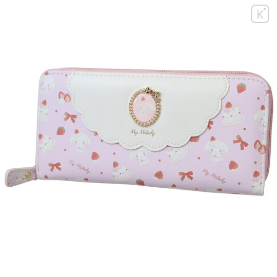 Japan Sanrio Round Zipper Long Wallet - My Melody : Sweet Cakes Collection - 1