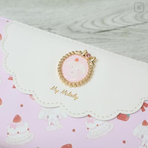 Japan Sanrio Round Zipper Long Wallet - My Melody : Sweet Cakes Collection - 4