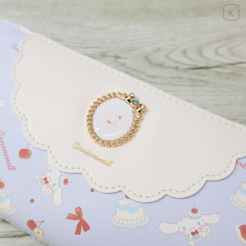 Japan Sanrio Round Zipper Long Wallet - Cinnamoroll : Sweet Cakes Collection - 4