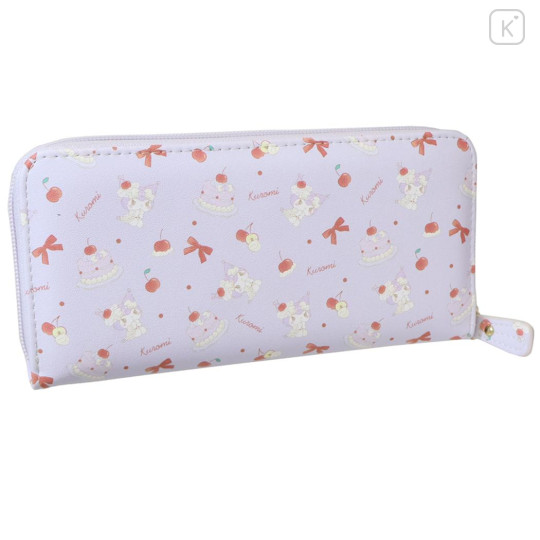 Japan Sanrio Round Zipper Long Wallet - Kuromi : Sweet Cakes Collection - 2