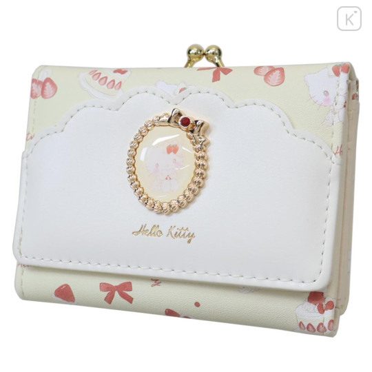 Japan Sanrio Clasp Trifold Wallet - Hello Kitty : Sweet Cakes Collection - 1