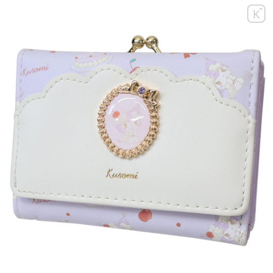 Japan Sanrio Clasp Trifold Wallet - Kuromi : Sweet Cakes Collection - 1