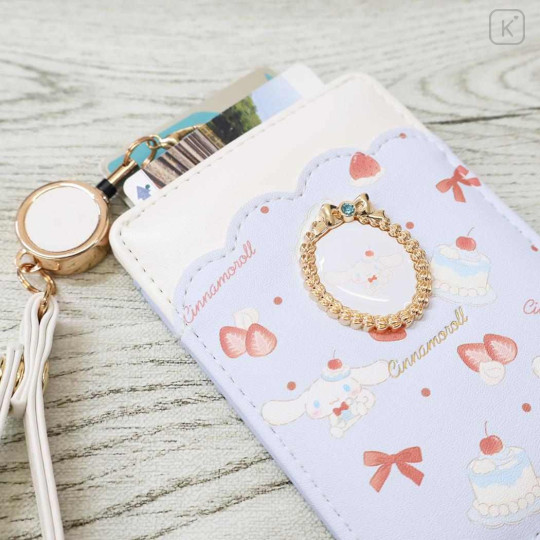 Japan Sanrio Pass Case Card Holder & Reel - Cinnamoroll : Sweet Cakes Collection - 3