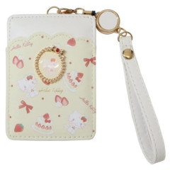 Japan Sanrio Pass Case Card Holder & Reel - Hello Kitty : Sweet Cakes Collection