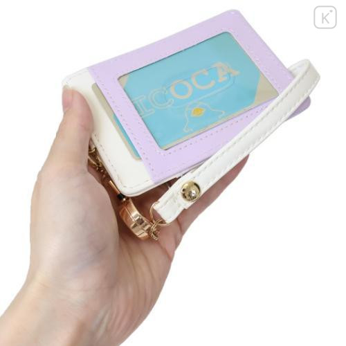 Japan Sanrio Pass Case Card Holder & Reel - Kuromi : Sweet Cakes Collection - 2
