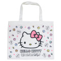 Japan Sanrio Canvas Tote Bag - Hello Kitty : Wink Heart Pink - 1
