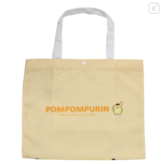 Japan Sanrio Canvas Tote Bag - Pompompurin : Light Orange - 2