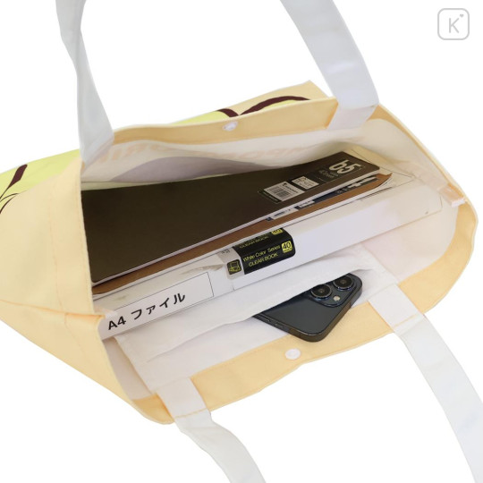 Japan Sanrio Canvas Tote Bag - Pompompurin : Light Orange - 3