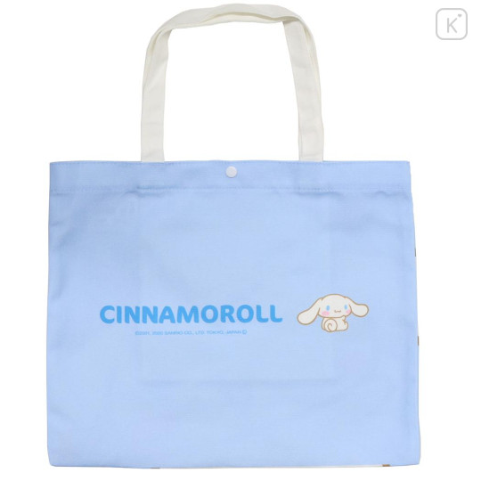 Japan Sanrio Canvas Tote Bag - Cinnamoroll : Light Blue - 2