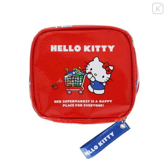 Japan Sanrio Mini Square Pouch - Hello Kitty : Cooking Delicious Apple Pie - 2
