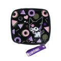 Japan Sanrio Mini Square Pouch - Kuromi : Donut Black - 2