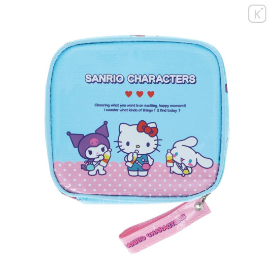 Japan Sanrio Mini Square Pouch - Cinnamoroll & Hello Kitty & Kuromi : Shopping Fun - 2