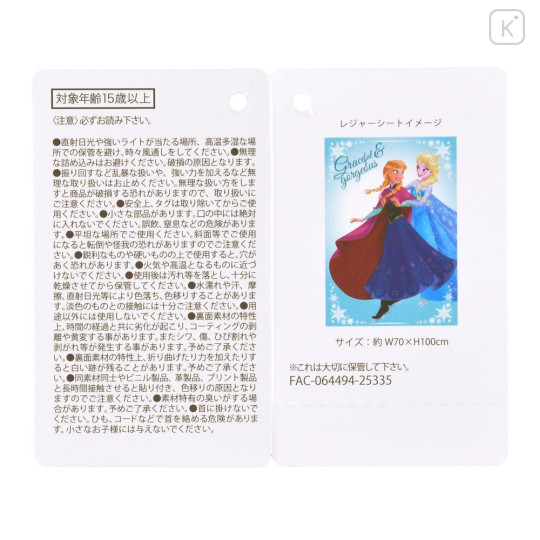 Japan Disney Store Picnic Blanket Leisure Sheet - Anna & Elsa : Skating Leisure Time - 6