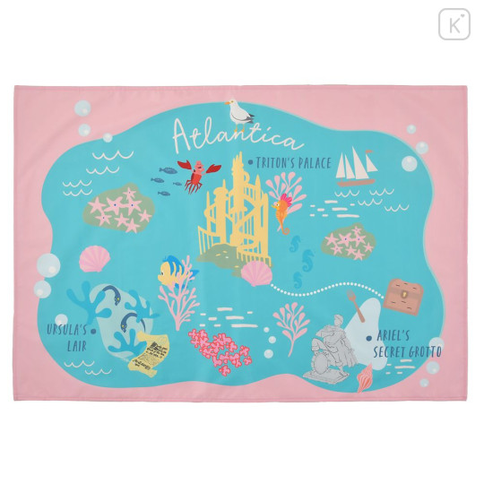 Japan Disney Store Picnic Blanket Leisure Sheet - The Little Mermaid : World Map - 1