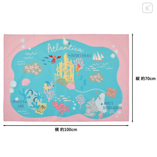 Japan Disney Store Picnic Blanket Leisure Sheet - The Little Mermaid : World Map - 3