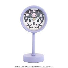 Japan Sanrio Decorative Table Alarm Clock on Stand - Kuromi