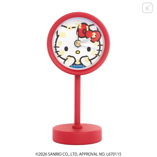Japan Sanrio Decorative Table Alarm Clock on Stand - Hello Kitty - 1