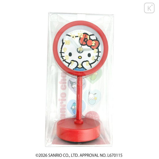 Japan Sanrio Decorative Table Alarm Clock on Stand - Hello Kitty - 2