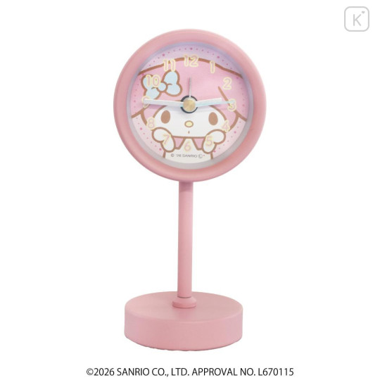 Japan Sanrio Decorative Table Alarm Clock on Stand - My Melody - 1