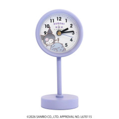 Japan Sanrio Decorative Table Alarm Clock on Stand - Kuromi : Baku