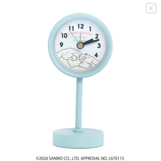 Japan Sanrio Decorative Table Alarm Clock on Stand - Cinnamoroll : Milk - 1