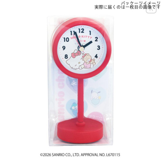 Japan Sanrio Decorative Table Alarm Clock on Stand - My Melody : Friend - 2