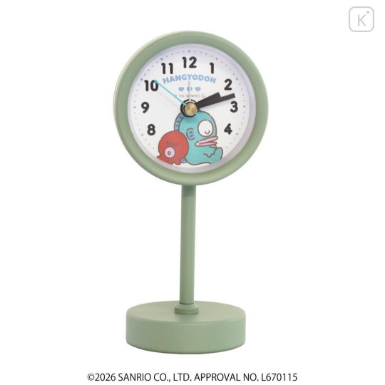 Japan Sanrio Decorative Table Alarm Clock on Stand - Hangyodon : Friend - 1